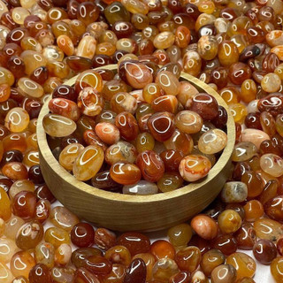 مجموعه سنگ های تامبل عقیق سرخ رگه دار طبیعی
