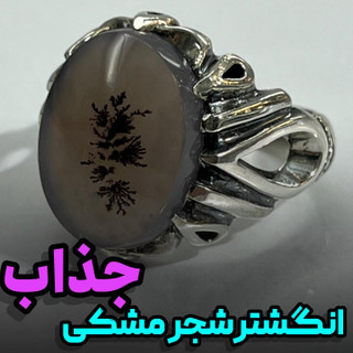 انگشتر مردانه نقره۹۲۵ شجر مشکی